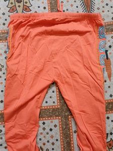 Orange Embroidered Legging