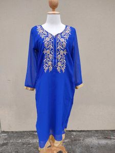 Royal Blue Embroidered Tunic