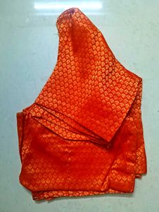 Elegant Orange Brocade Blouse