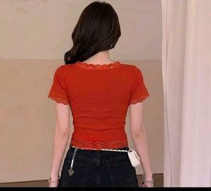 Cute Lace Trim Cropped Top FREEBIE ❗