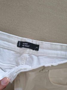 westside Classic White Denim Shorts