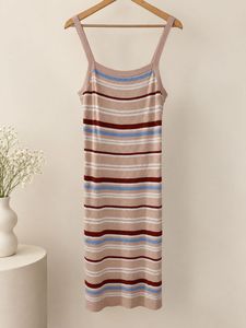 Striped Knit Midi Dress