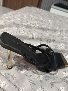 Strappy Square Toe Heels