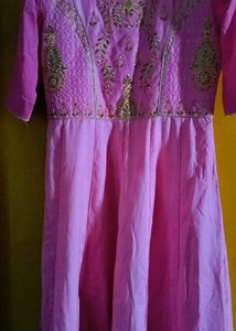 Pink Embroidered Ethnic Skirt