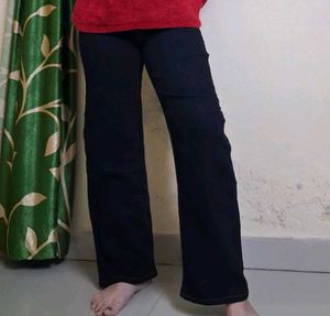 Black Straight Jeans for Women