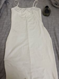 White Spaghetti Strap Bodycon Dress