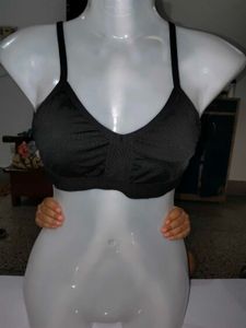 Premium Black Padded Wireless Sports Bra