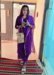 Elegant Purple Kurta Set with Dupatta