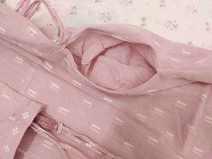 Embroidered Pink frock style Kurta