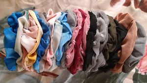 Mix Print And Color Scrunchies Set Of 20 Pieces