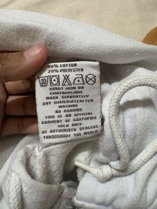 White Graphic Zip-Up Hoodie jacket