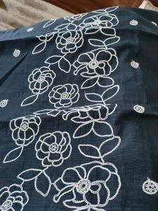 Charcoal Gray - Embroidered Suit Set