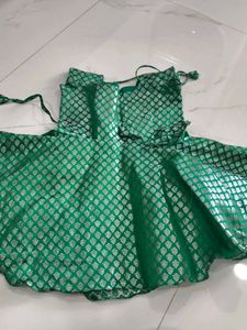 Green Brocade Blouse