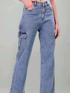 Light Wash Cargo Jeans