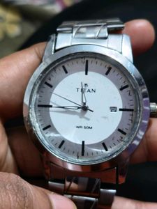 Titan Analog Watch - Silver stainless steel Band