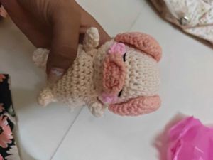 Crocheted Pig Toy