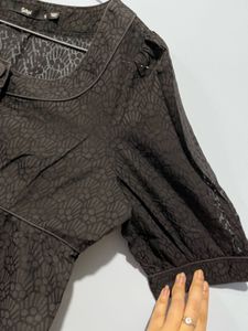 Stylish Black Textured Top