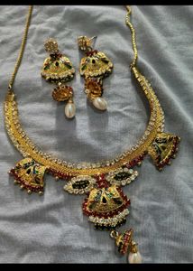 Stunning Kundan Necklace and Earring Set