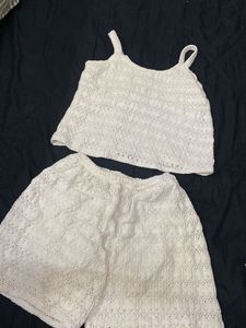 White Lace Cami &amp; Shorts Set