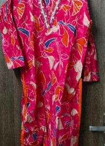 Vibrant Floral Print Kurta Set