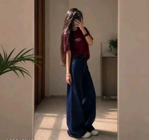 Wide Leg Denim Jeans
