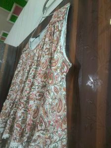 Tiered Paisley Print Ethnic Dress