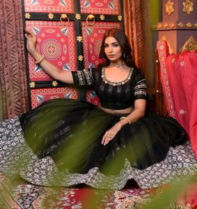 Black Colour Attractive Lehenga