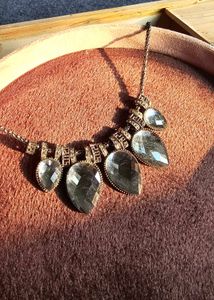 Statement Teardrop Gem Necklace