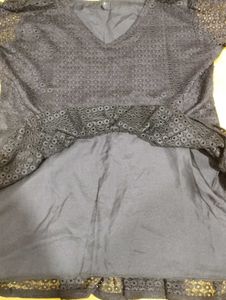 Elegant Black Lace Peplum Top