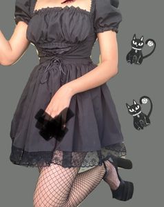 Gothic Lolita Black Mini Dress
