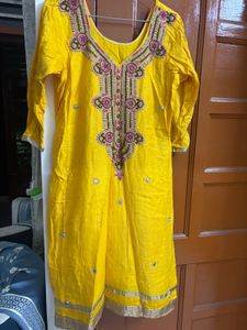 Embellished Yellow Blouse