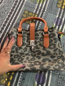 Stylish Brown &amp; Grey Handbag