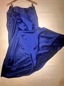 Elegant Navy Blue Drape Skirt