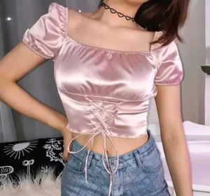 Satin Corset Crop Top (Brand New)
