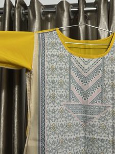 Stylish Yellow Printed Kurta