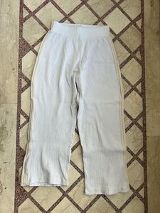 Ribbed Wide Leg Pants pure cotton