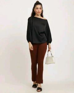 Shein Brown Flared Pants