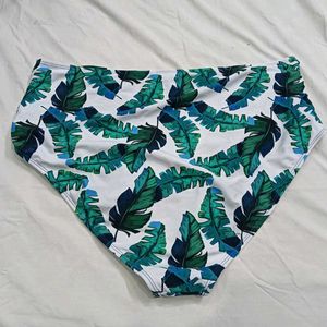 ❤️‍🔥 High-Waisted Tropical Leaf Bikini Bottom