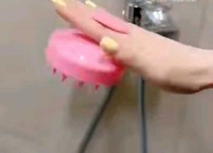 🌸 Soft Silicone Massage Shampoo Brush