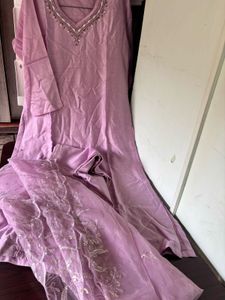 Elegant Lavender Kurta Set with Dupatta