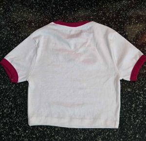 Nike Crop Top White/Hot Pink