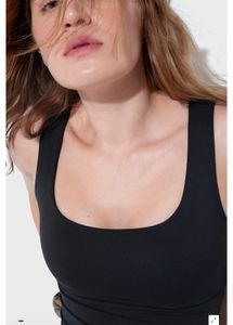 Seamless Black Tank Top