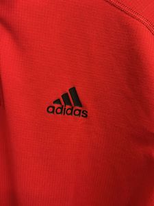 Adidas Red 1/4 Zip Pullover Sweatshirt
