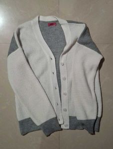 Cozy White Cardigan | Size S