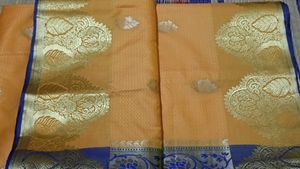 New Elegant Orange Banarasi Silk Saree