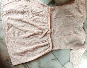 chikankari pattern with threads short beautiful ku