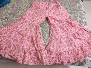 Pink Floral Print Palazzo Pants