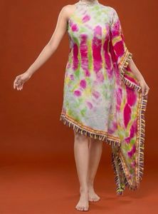 Bohemian Tie-Dye Kaftan Dress