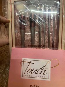 Professional Makeup Brush Set & Blush Palette