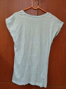 Light Blue Floral Print T-Shirt